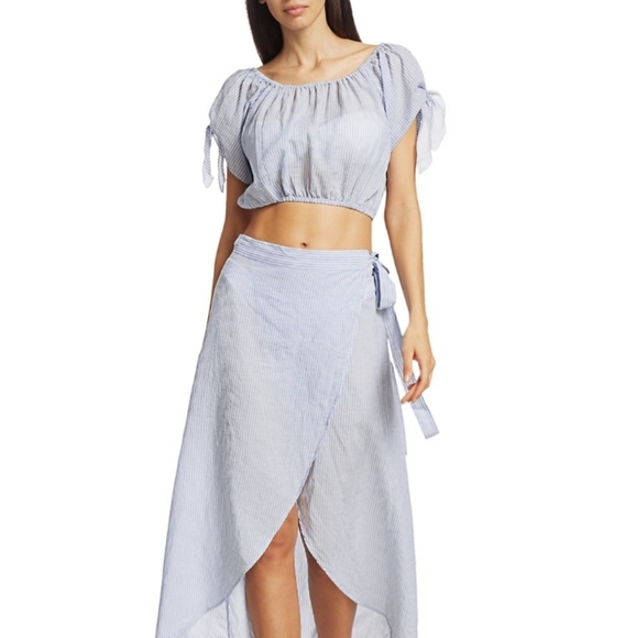 🔥🔥Onia Blue Bell French Stripe Colette Crop Top - Picture 8 of 13